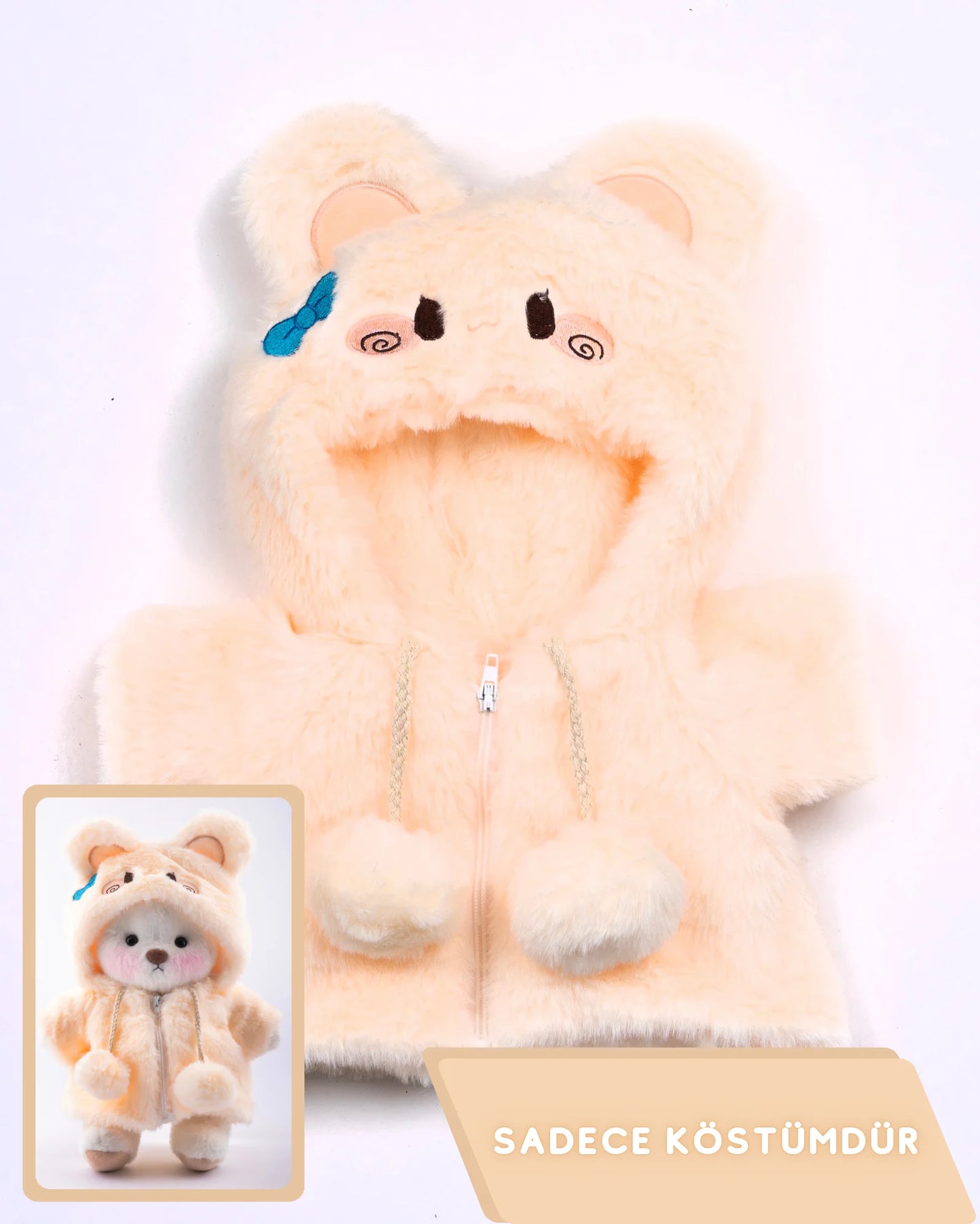 PuffyHug™ Krem Bunny Puffy Kostümü - Puffy Hug Türkiye