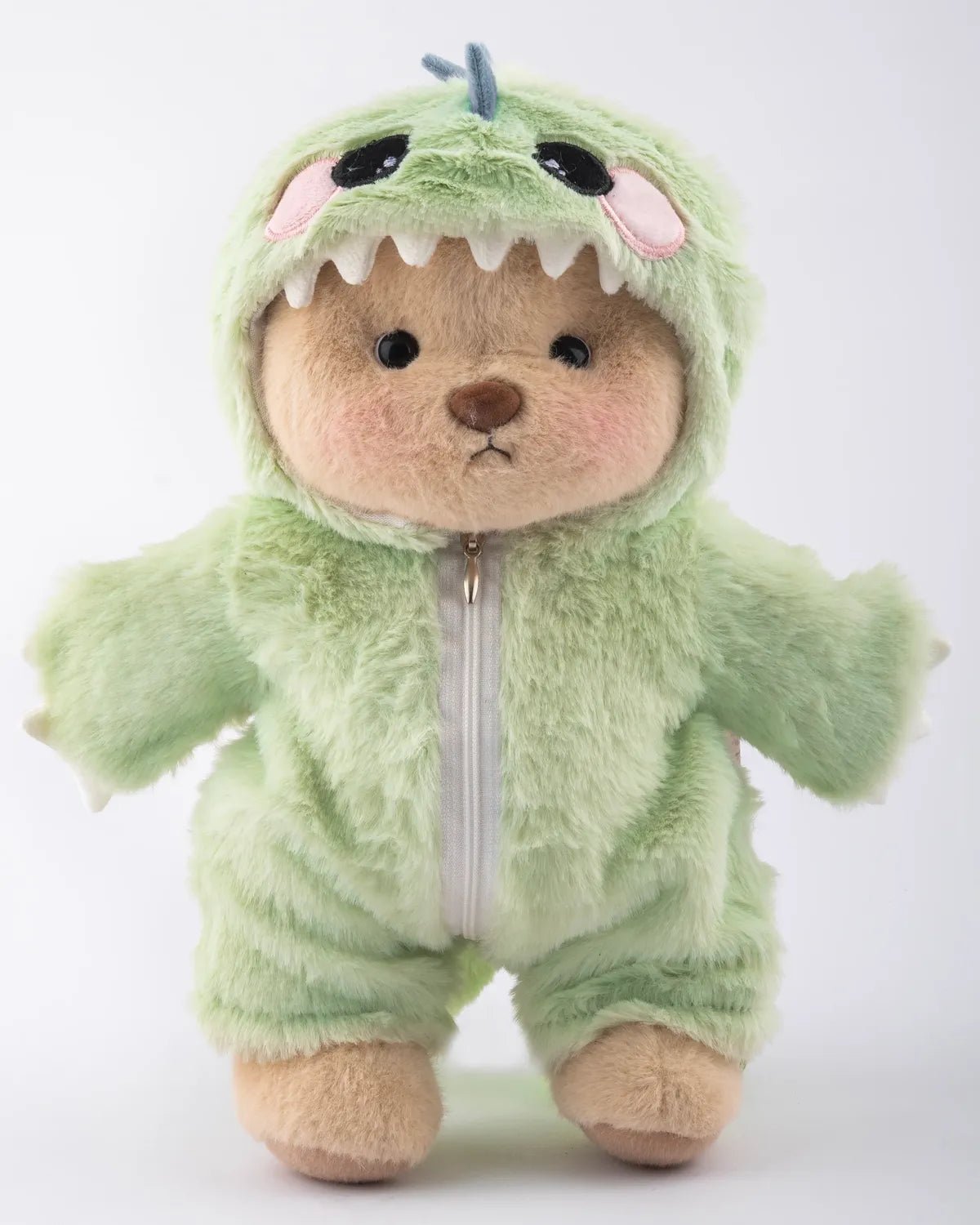 PuffyHug™ Yeşil Tüylü Dino Puffy Kostümü - Puffy Hug Türkiye