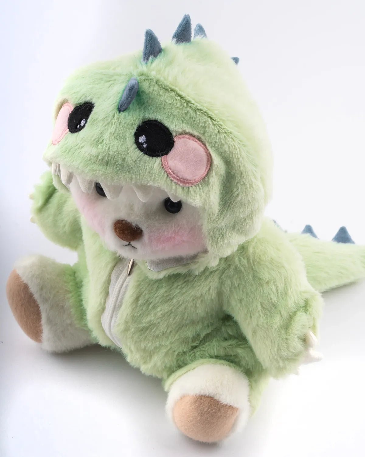 PuffyHug™ Yeşil Tüylü Dino Puffy Kostümü - Puffy Hug Türkiye