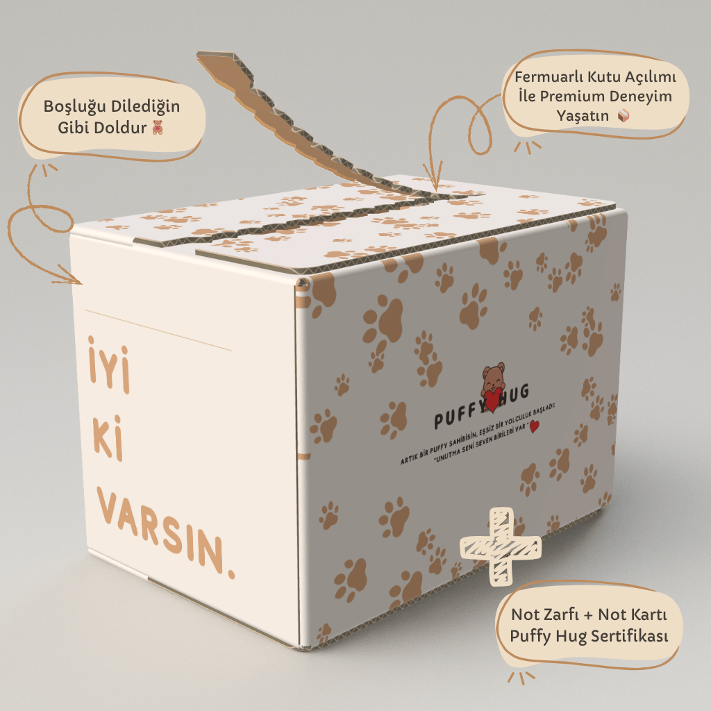 Sınırlı Üretim - Fermuarlı Premium Puffy Hug Kutusu - Puffy Hug Türkiye
