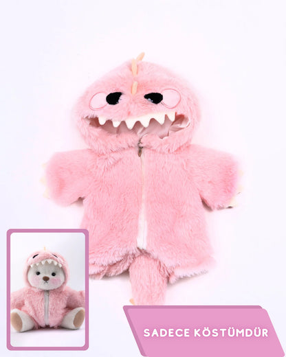 PuffyHug™ Pembe Tüylü Dino Puffy Kostümü - Puffy Hug Türkiye